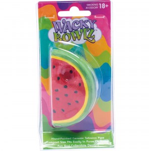 3.5" Watermelon Slice Ceramic Pipe - Wacky Bowlz [CP114]